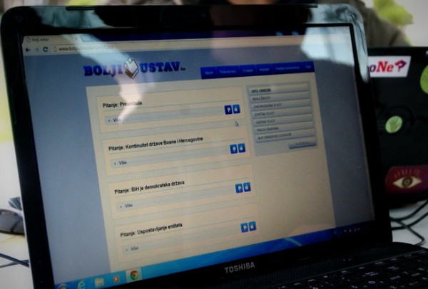 Promotion of online platform “Bolji ustav” (Better Constitution)