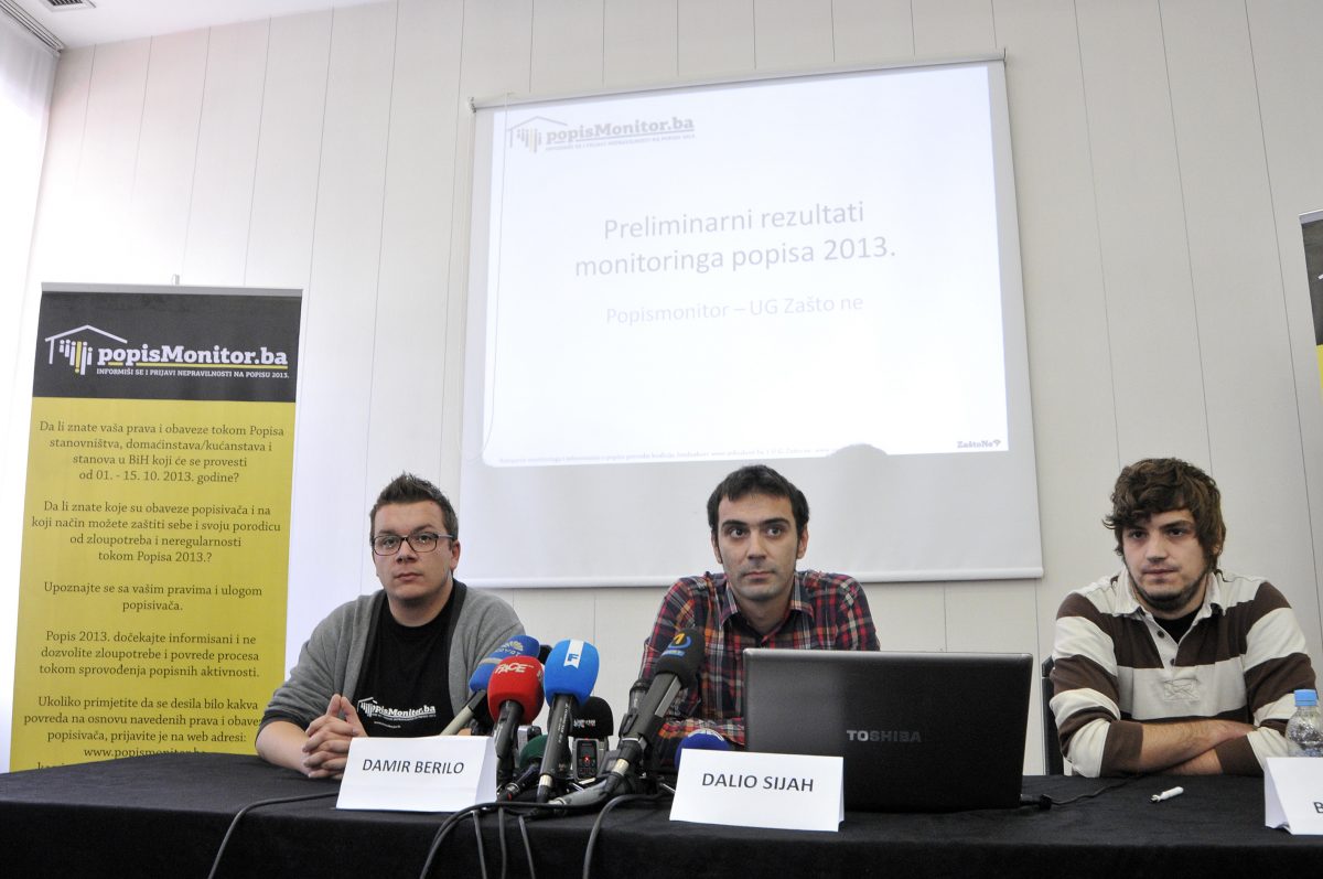 Kampanja "Popismonitor", koju je provela koalicija "Jednakost", do 11. oktobra primila je 601 žalbu na proces popisa stanovništva, saopšteno je danas na konferenciji za novinare. (Midhat Poturoviç - Anadolu Ajansı)