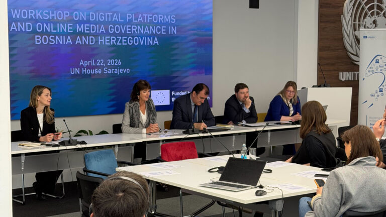 Workshop on Digital Platforms and Online Media Governance in Bosnia and Herzegovina Between Regulation, Responsibility and Dependence