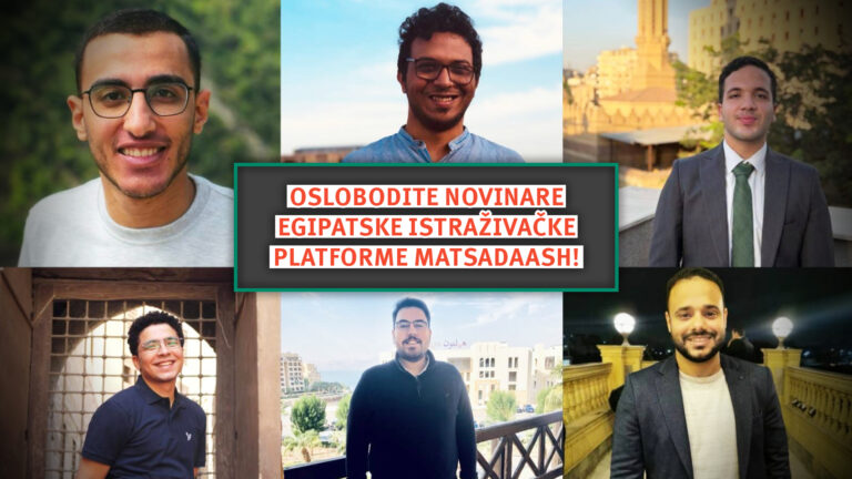 Oslobodite novinare egipatske istraživačke platforme Matsadaash!